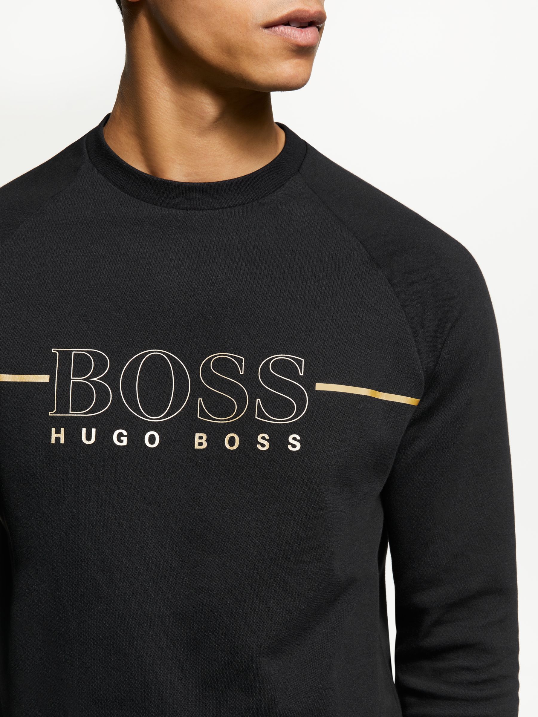HUGO BOSS Logo Sweatshirt, Black at 