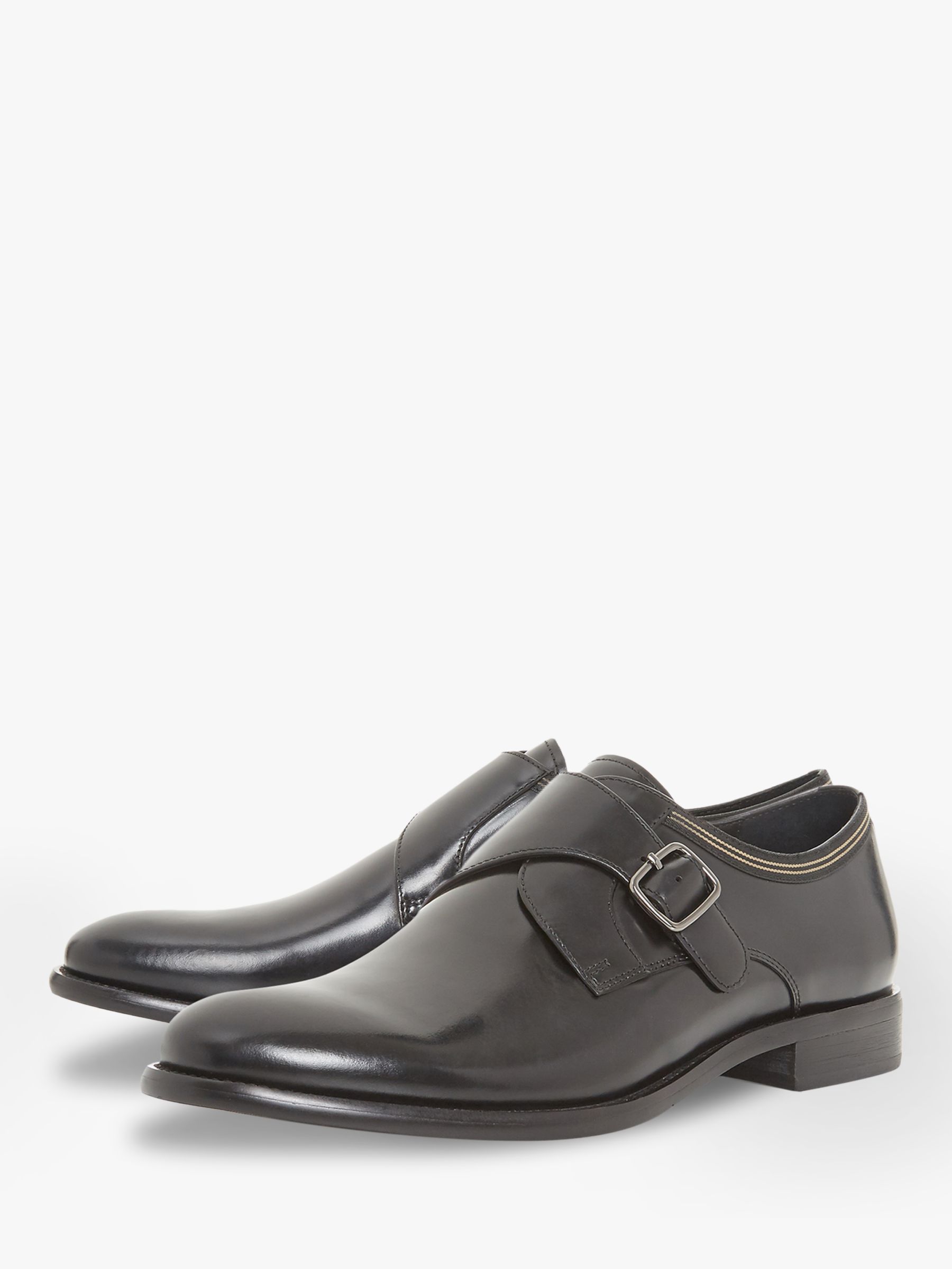 Bertie Pilcrow Monk Strap Shoes, Black