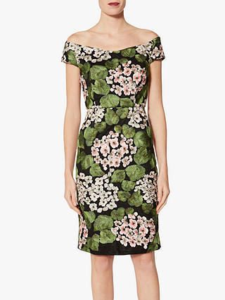 Gina Bacconi Floral Embroidered Dress, Multi