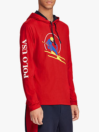 Polo Ralph Lauren Ski Hooded T-Shirt, Red