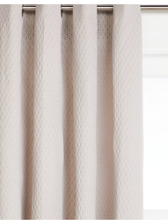 John Lewis Partners Wellesley Pair, Grey And Beige Curtains