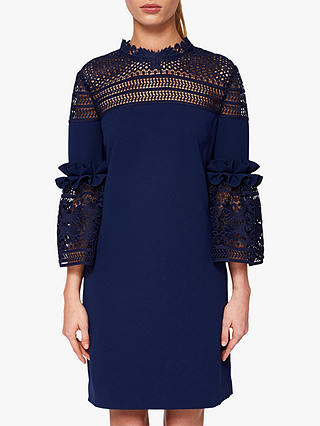Ted Baker Cut Out Panel Lucila Tunic Dress, Navy