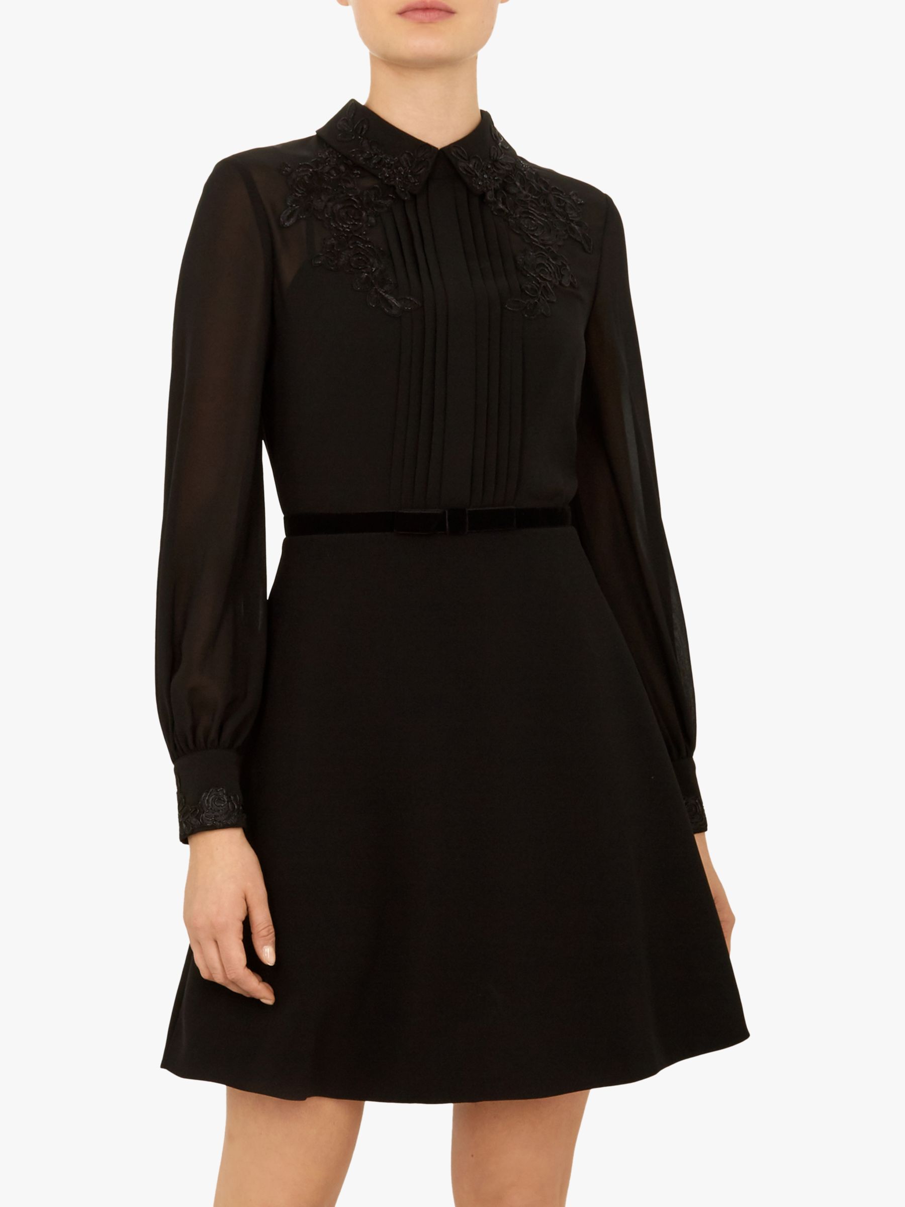 Ted Baker Amaali Embellished Tunic Dress, Black at John Lewis & Partners