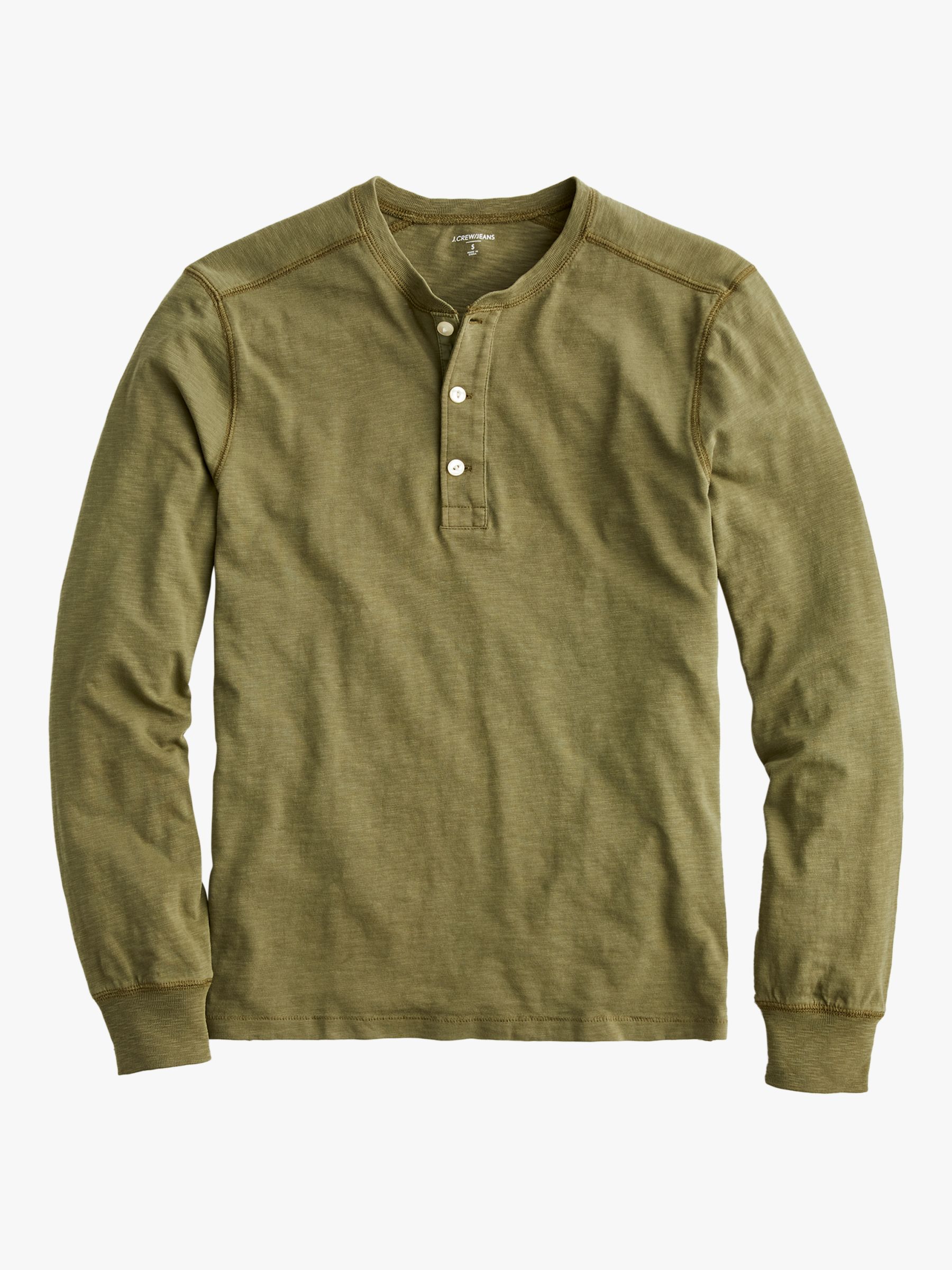 J.Crew Henley Long Sleeve T-Shirt, Safari Fatigue