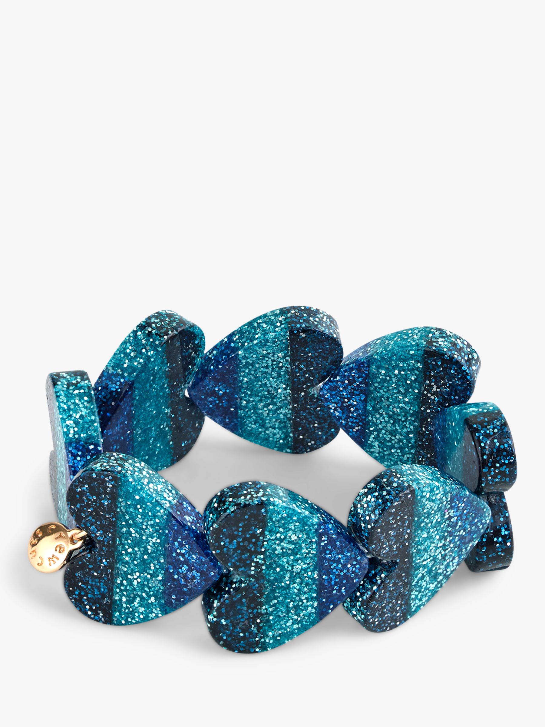 crewcuts by J.Crew Girls' Glitter Heart Bracelet, Blue