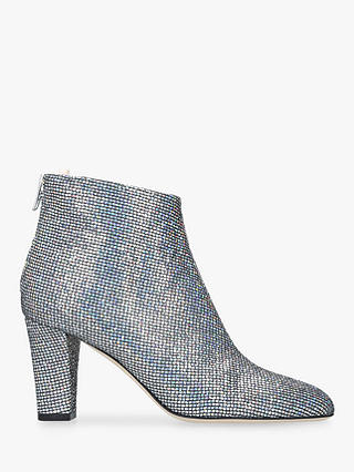 SJP by Sarah Jessica Parker Minnie 75 Cone Heel Ankle Boots, Silver Glitter