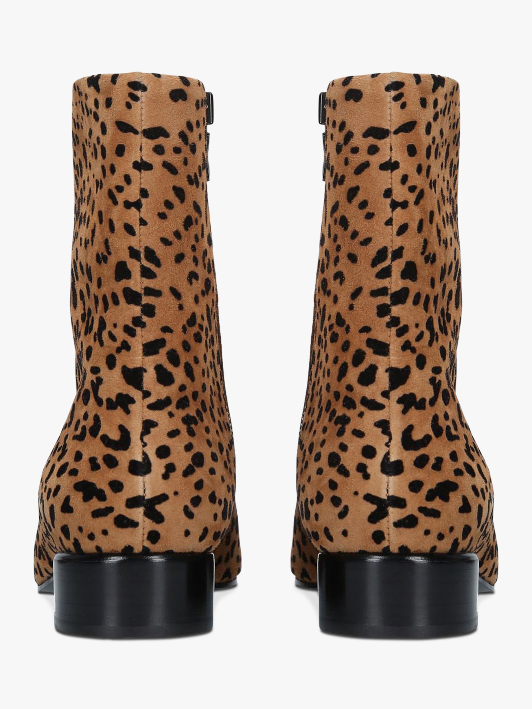 leopard print flat ankle boots