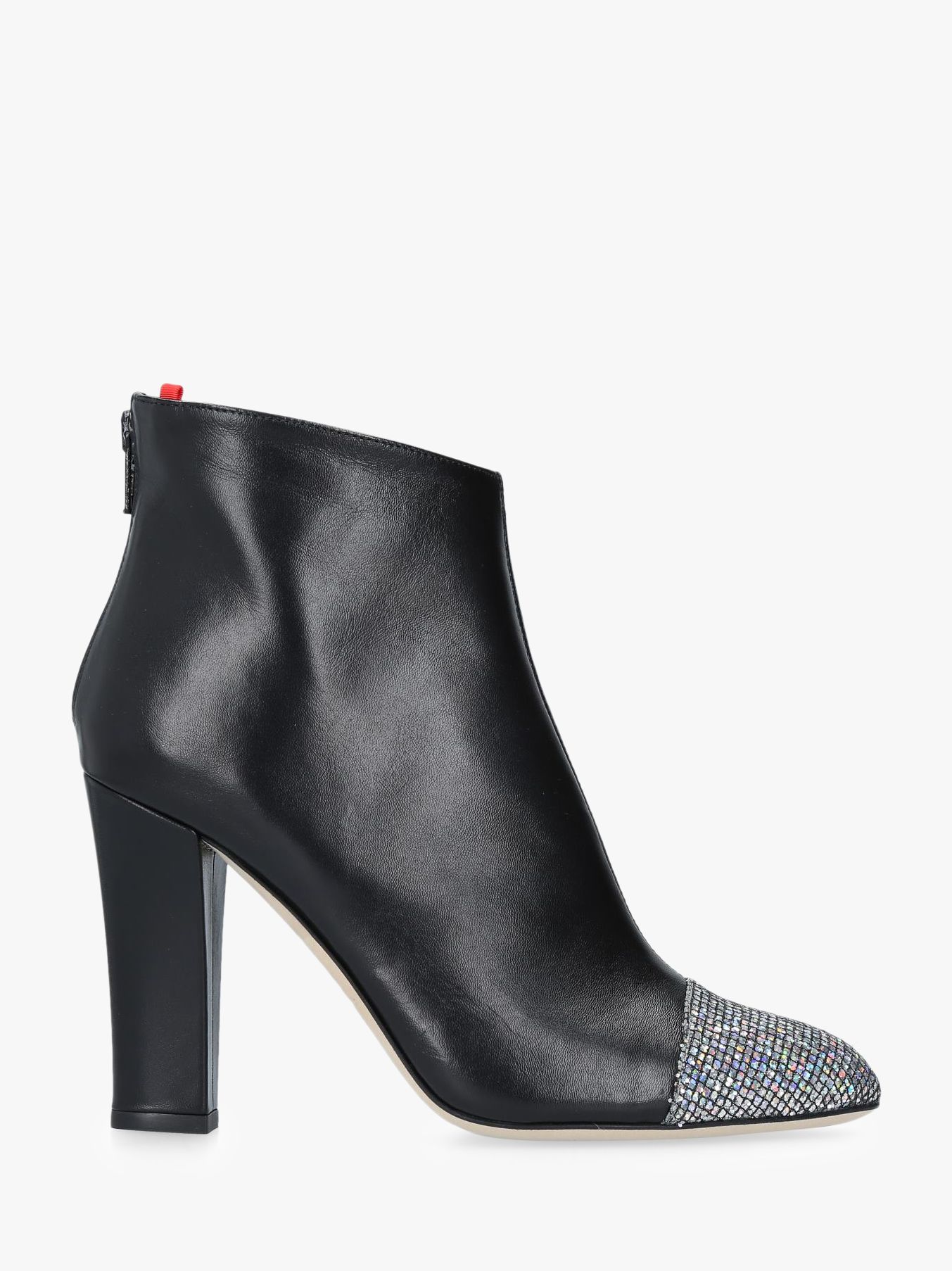 SJP by Sarah Jessica Parker Rumi Glitter Toe Ankle Boots, Black Leather