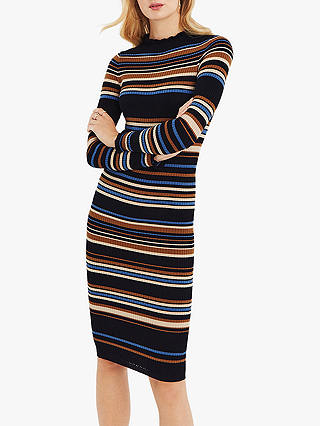 Oasis Stripe Knitted Dress, Multi