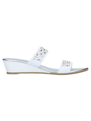 Carvela Comfort Sage Wedge Heel Mule Sandals, White