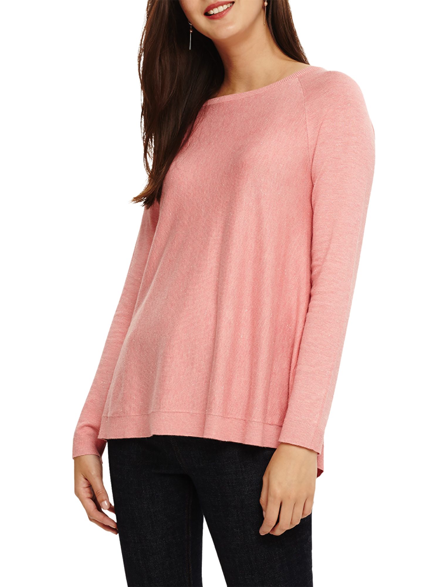 Phase Eight Terza Zip Back Knit Top, Candy