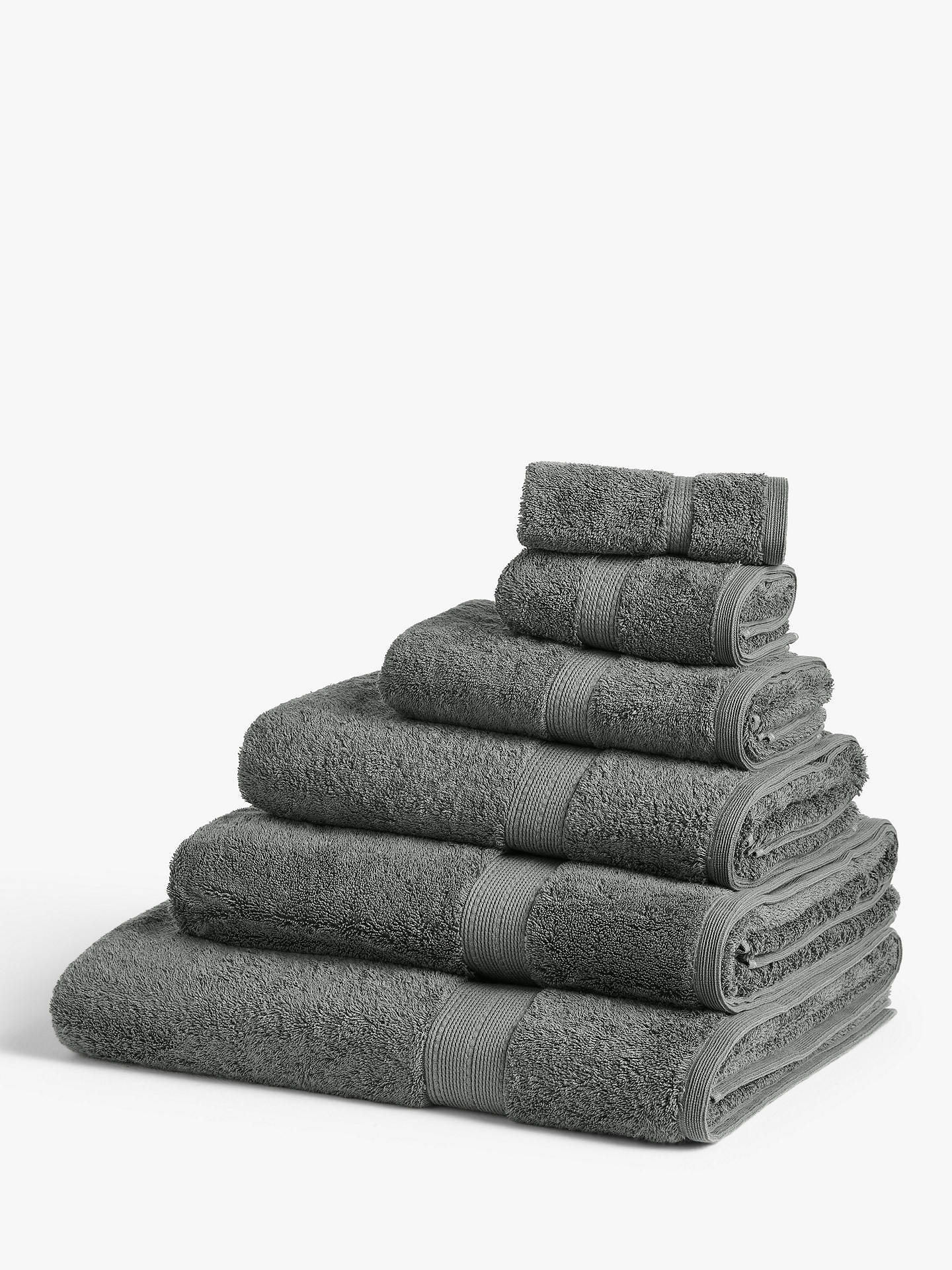 John Lewis & Partners Silky Suvin Cotton Towels | Dove at ...