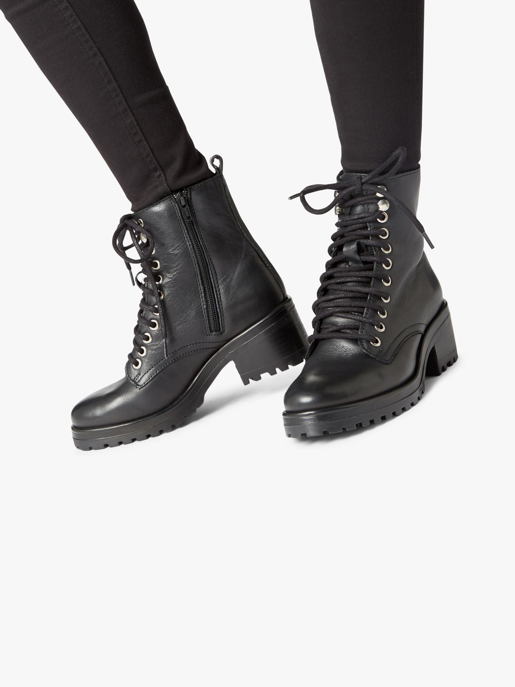 steve madden leather lace up boots