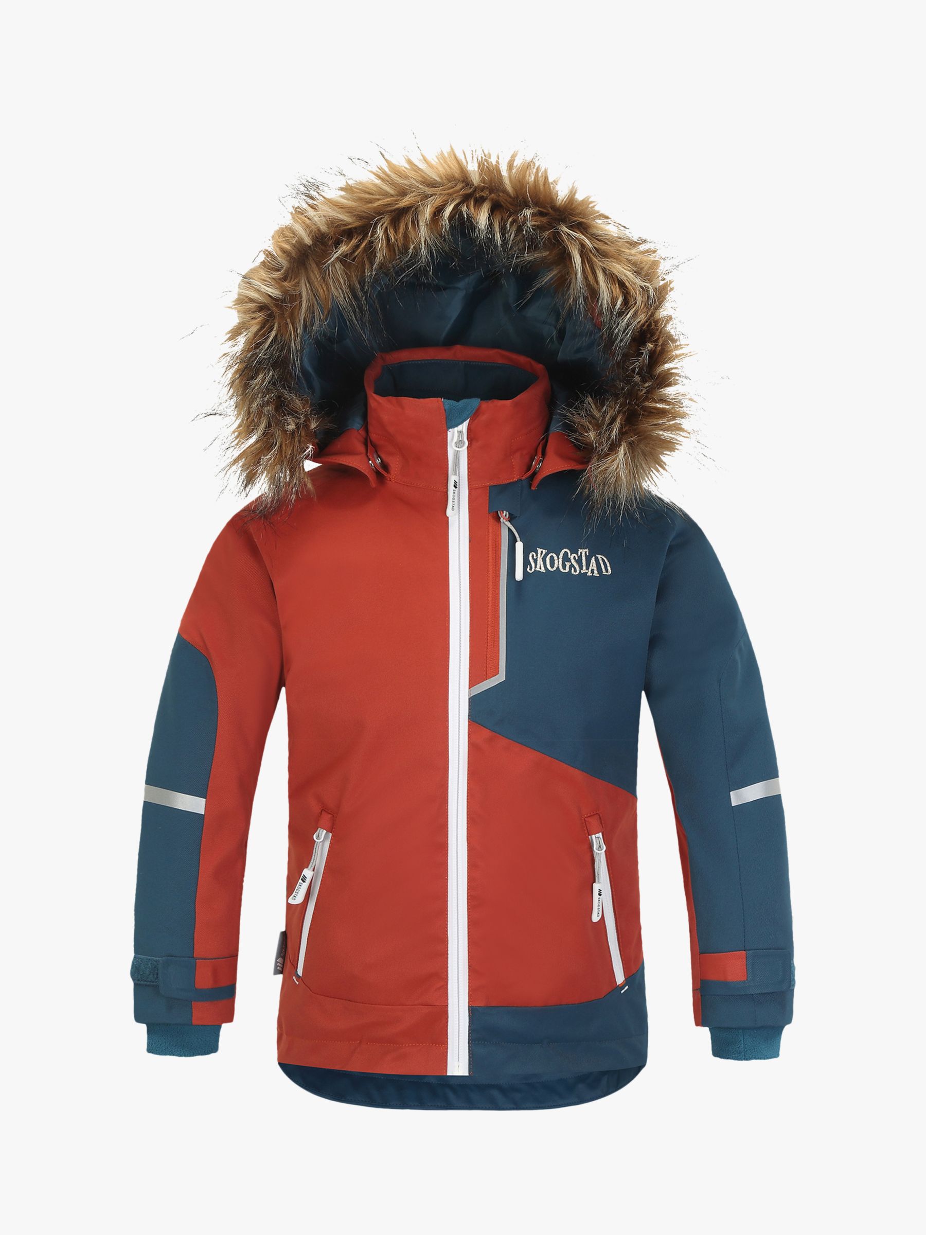 Skogstad Boys' Waterproof Jacket, Red/Blue
