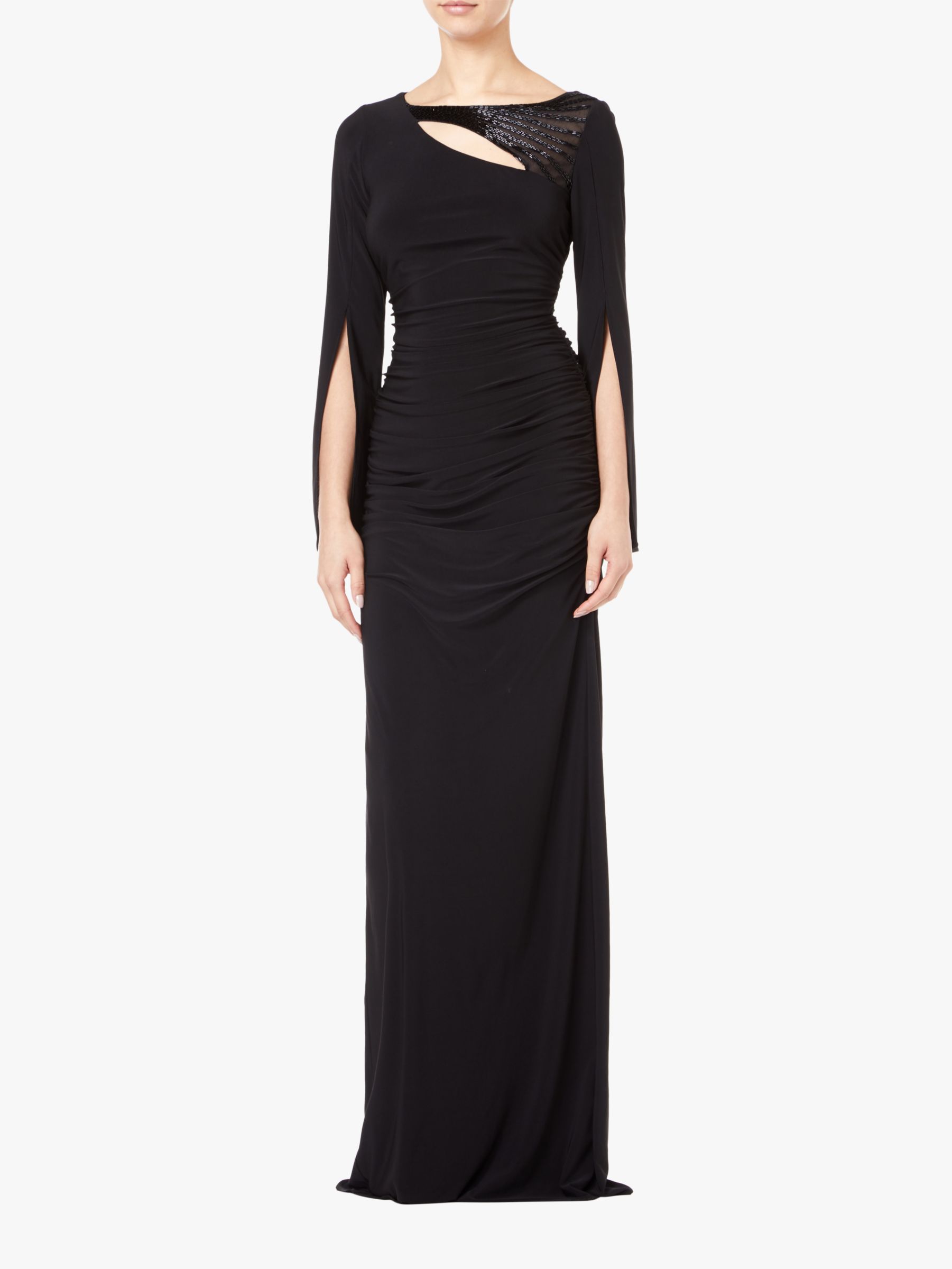Adrianna Papell Embellished Jersey Maxi Dress, Black