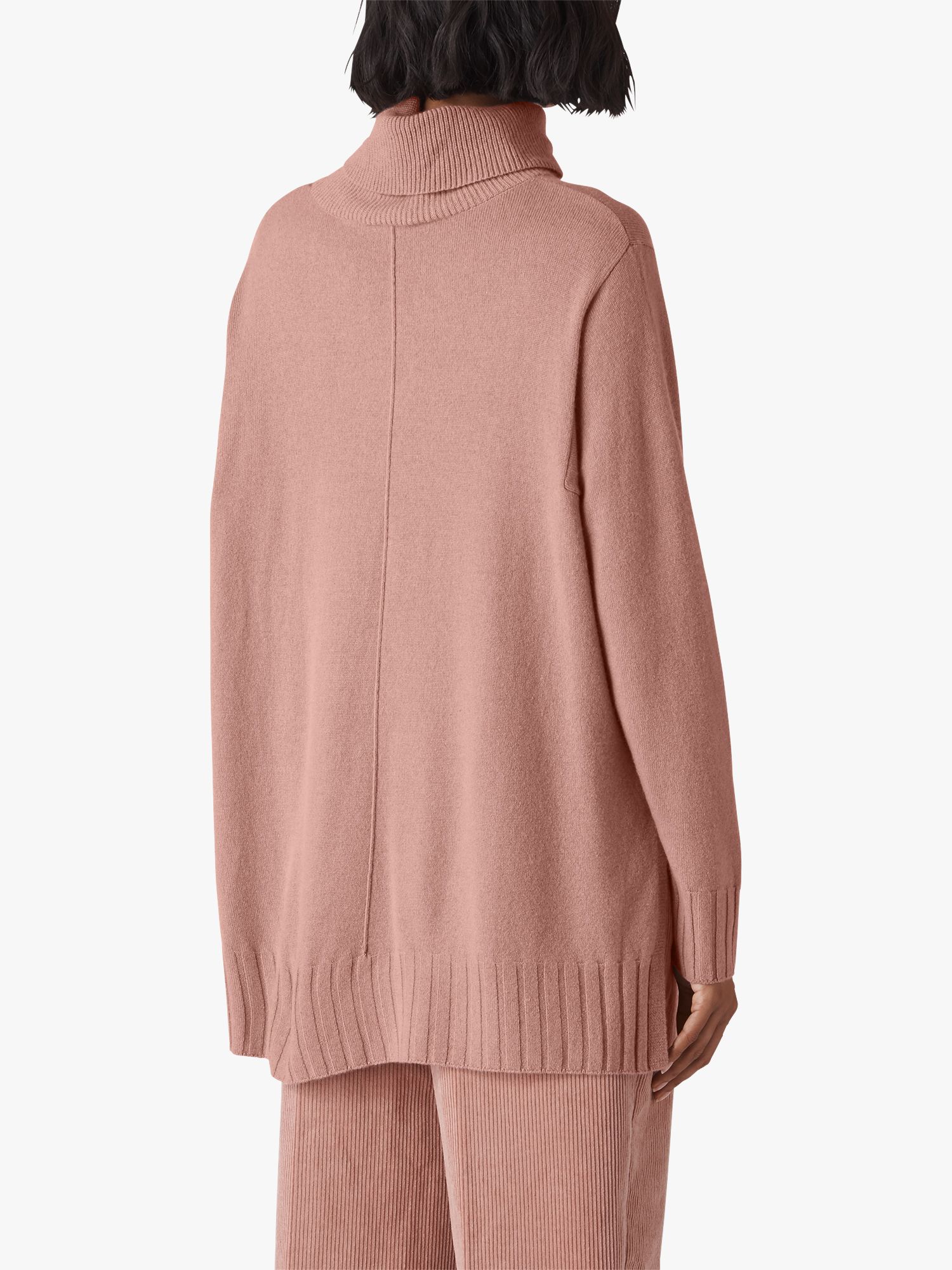 pale pink roll neck jumper