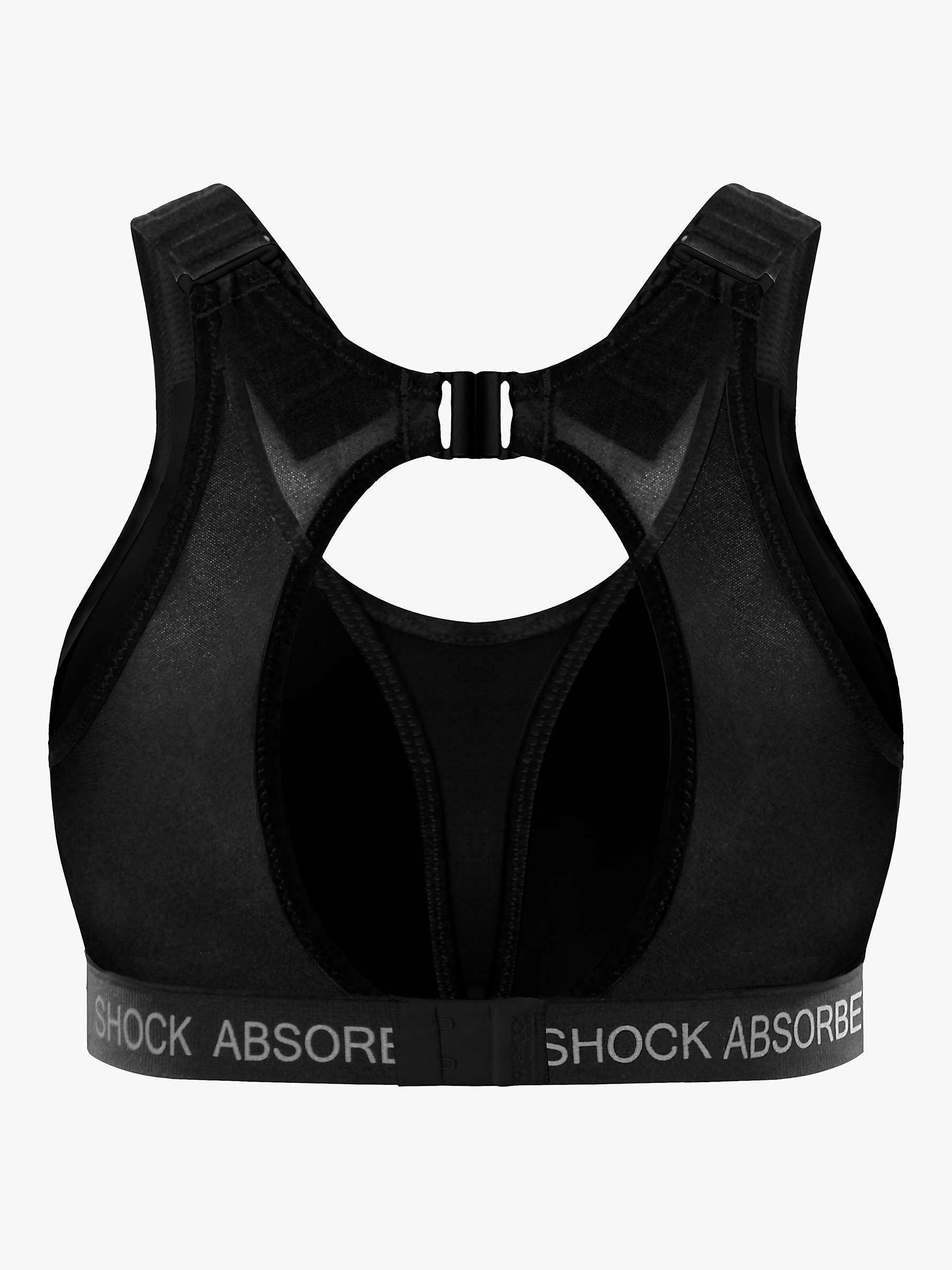 Buy Shock Absorber Run Padded Sports Bra, Black/Silver Online at johnlewis.com