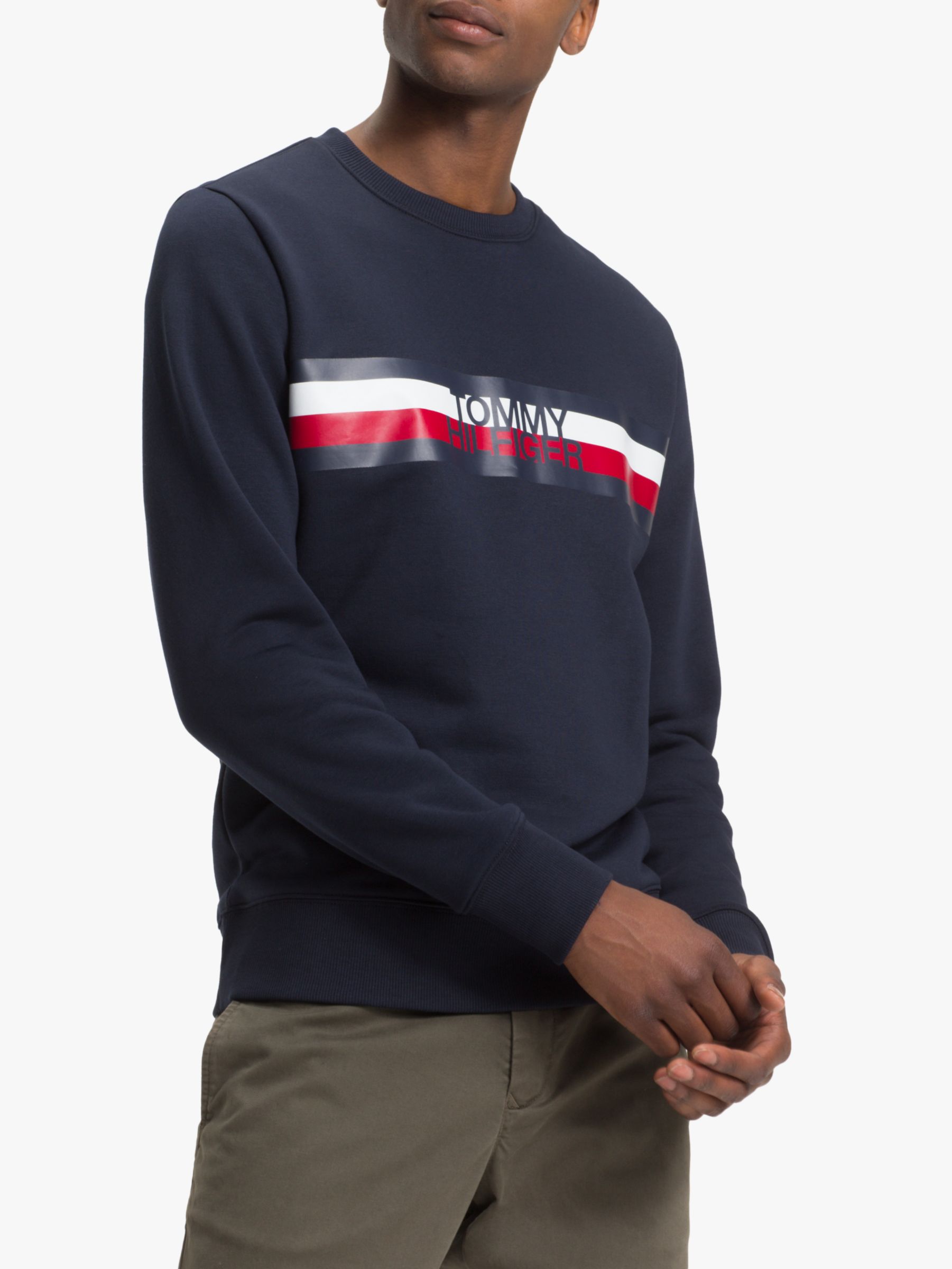 tommy hilfiger logo sweatshirt mens