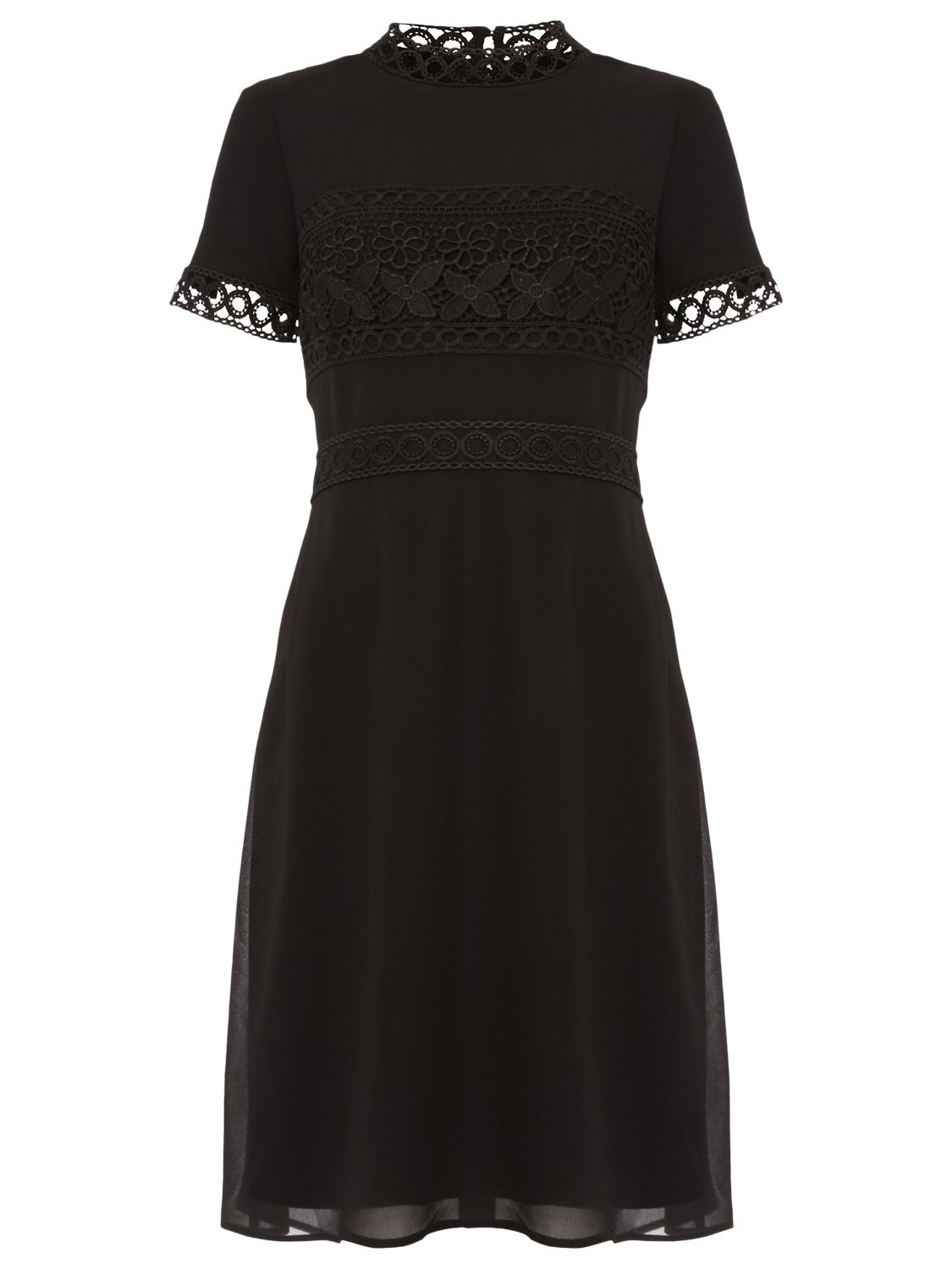 Phase Eight Ivanna Guipure Lace Dress, Black at John Lewis & Partners