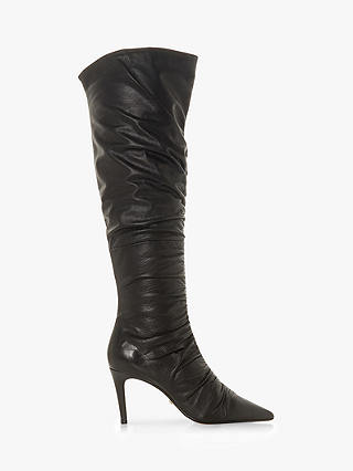 Dune Sabini Ruched Point Stiletto Heel Long Boots