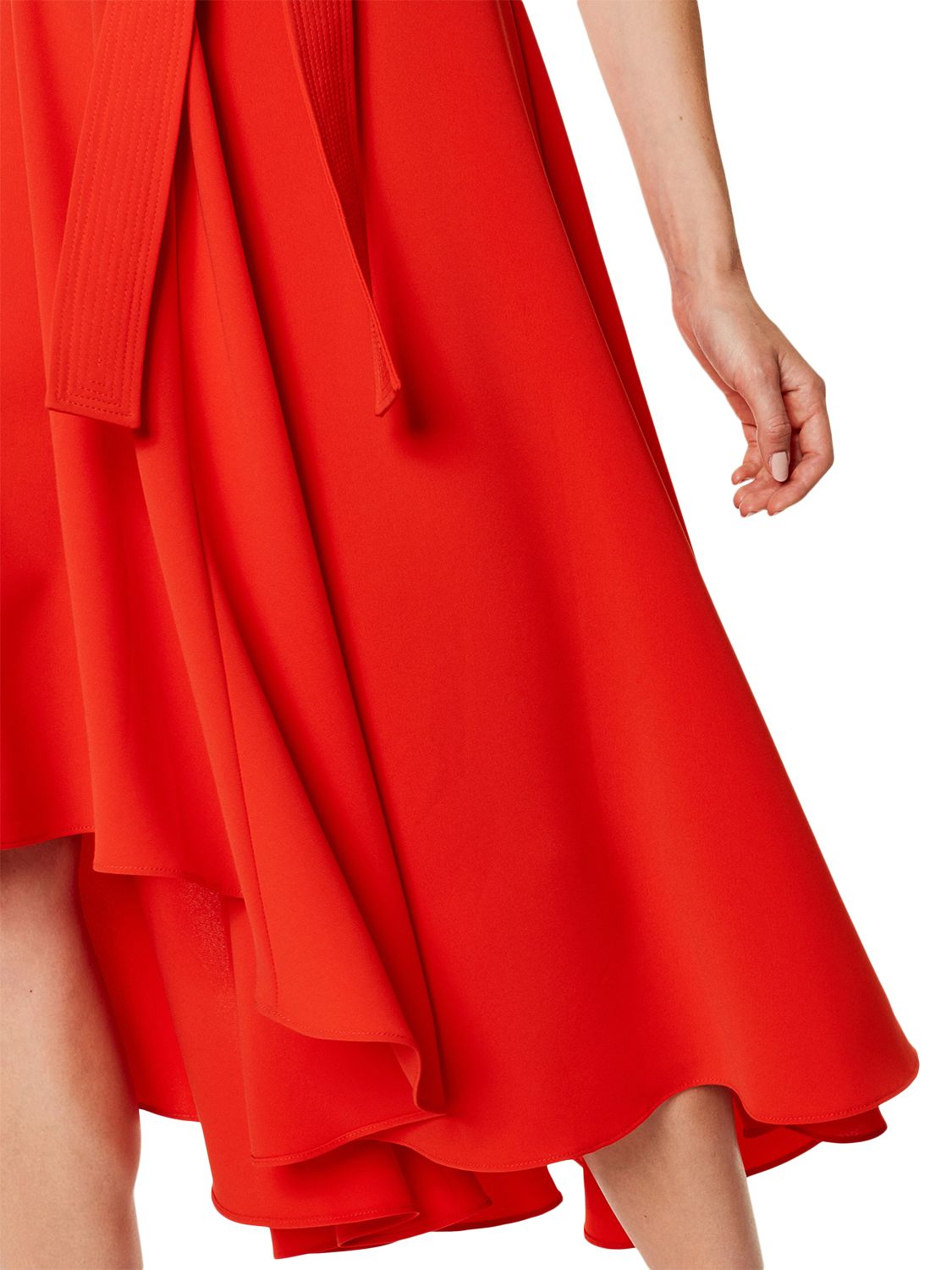 karen millen red asymmetric dress