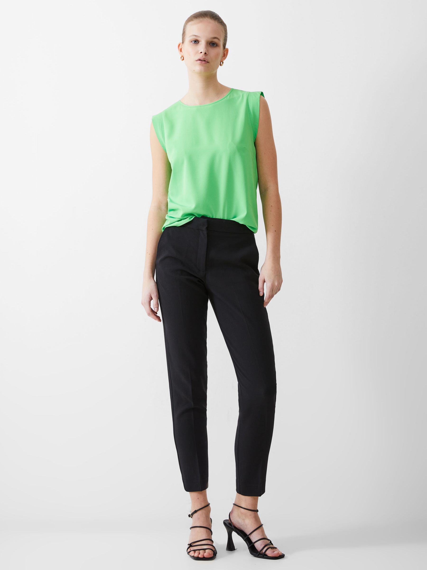 black tapered trousers womens