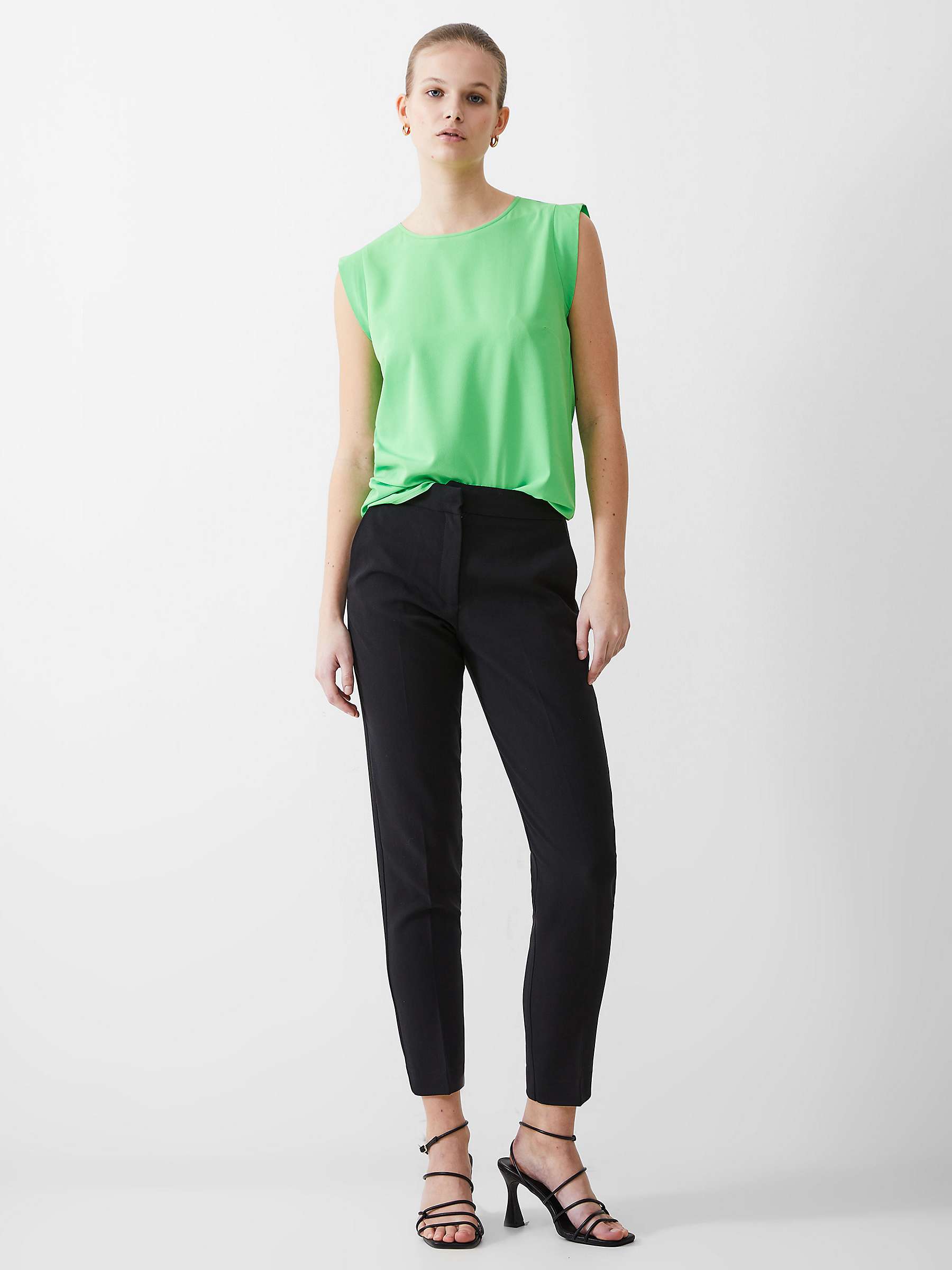 Buy French Connection Whisper Ruth Tapered Trousers, Black Online at johnlewis.com