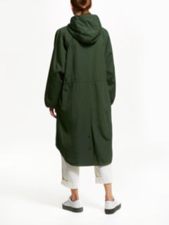 Kin Longline Parka Coat, Khaki, S