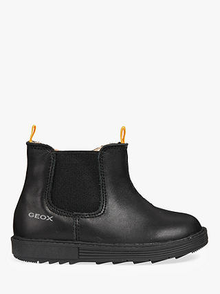 Geox Children's B Hynde Slip On Leather Shoes, Black