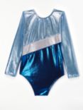 Tappers and Pointers Sparkling Gymnastics Leotard, Navy/Sky/Silver
