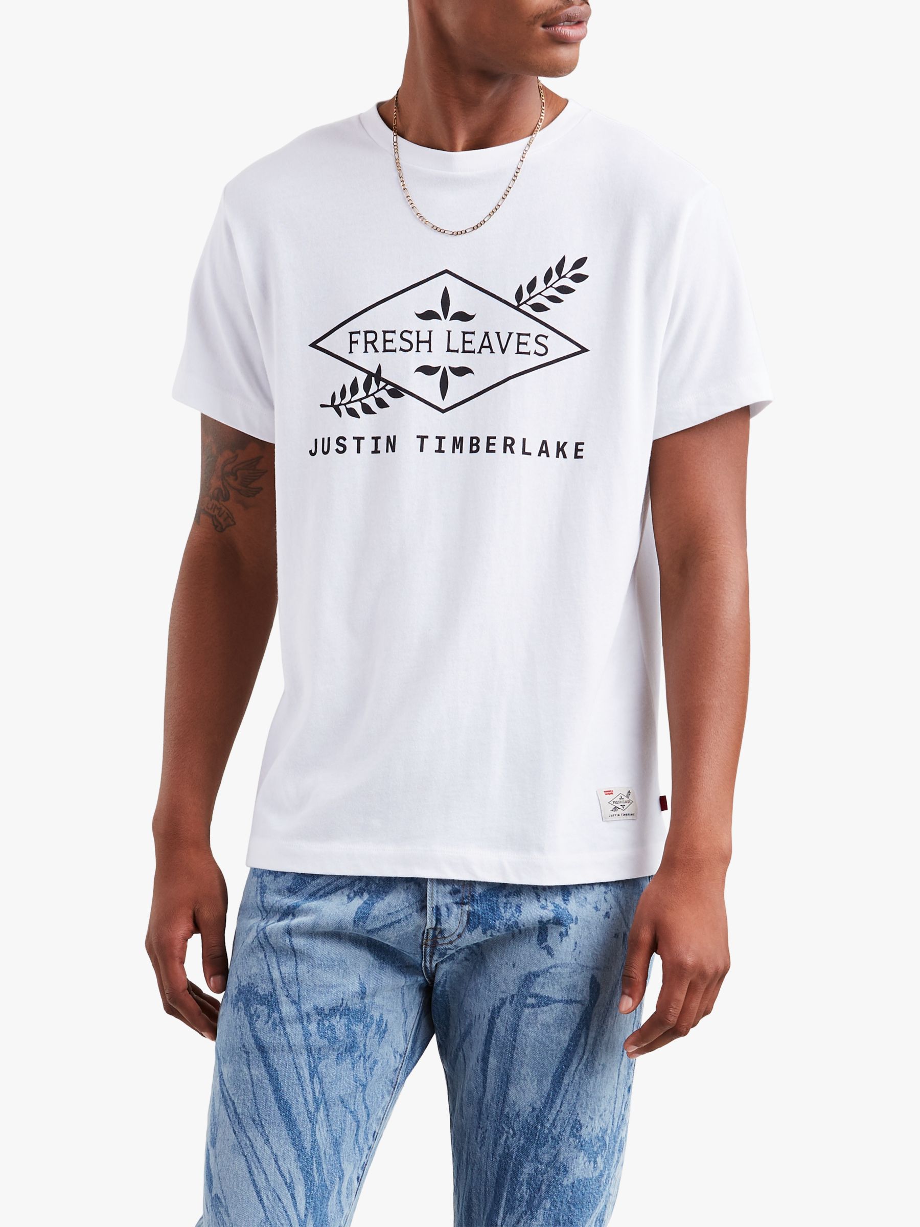 Levi's x Justin Timberlake Fresh Leaves Short Sleeve T-Shirt, White