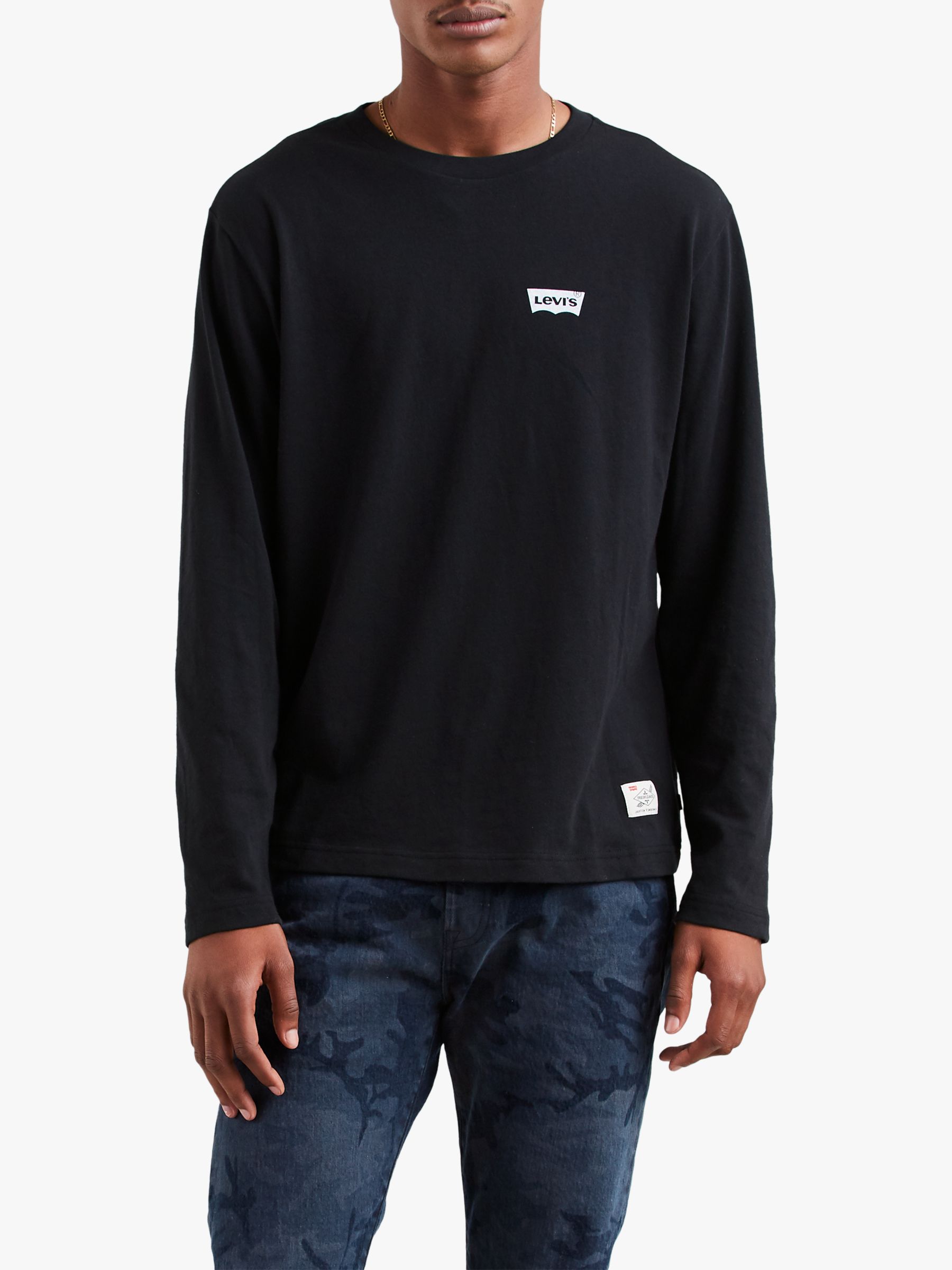 levis black long sleeve shirt