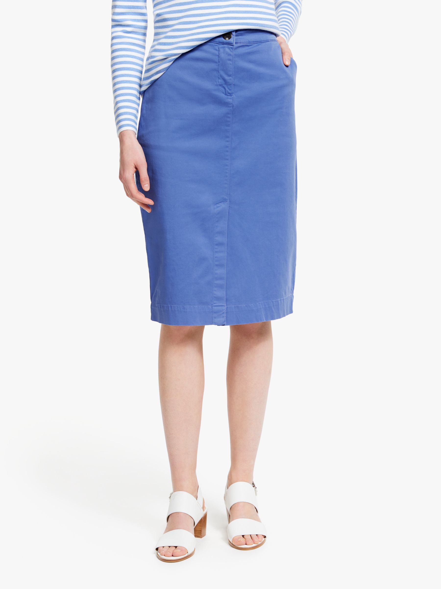 John Lewis & Partners Chino Midi Pencil Skirt at John Lewis & Partners