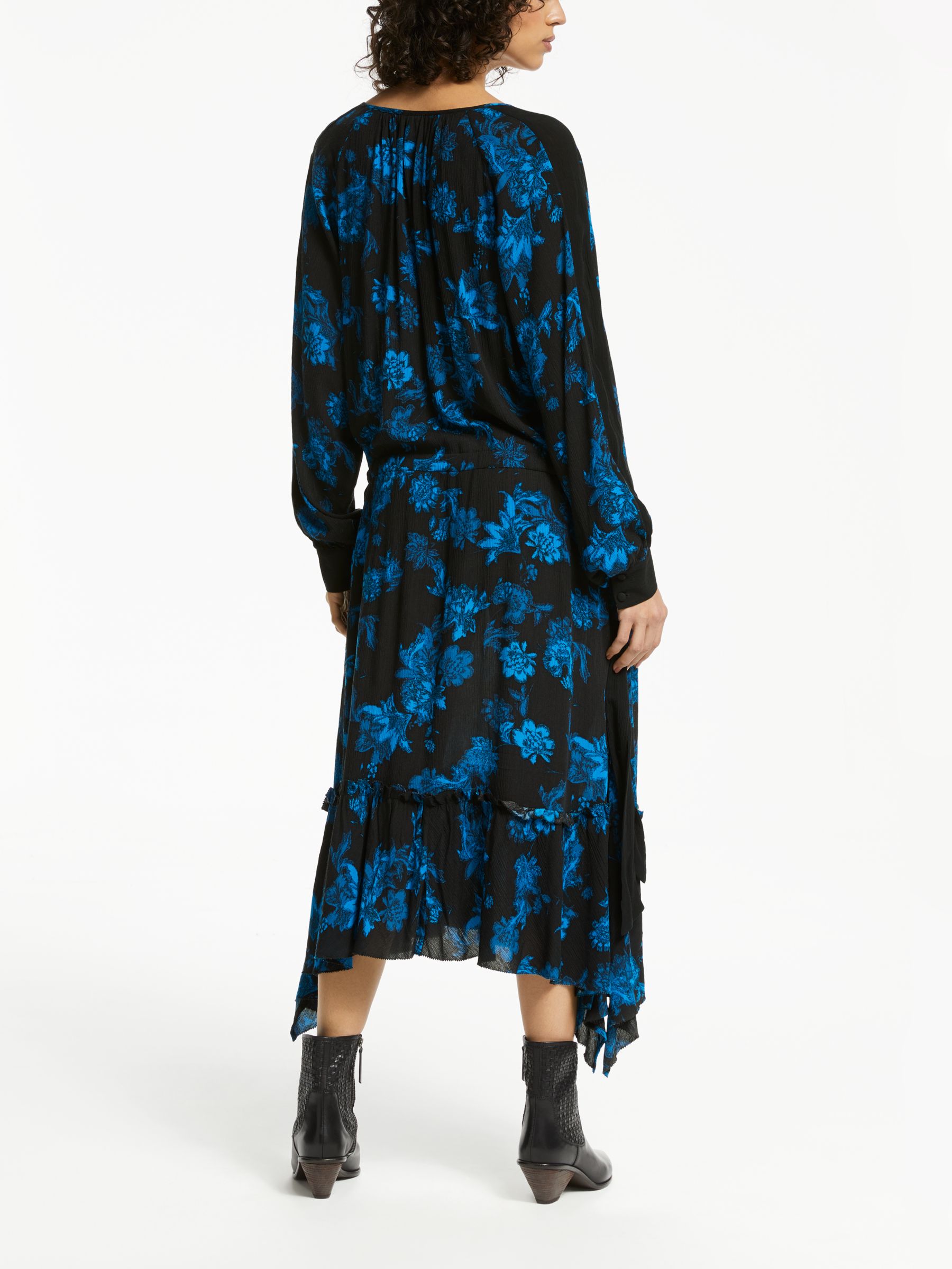 AND/OR Lebon Floral Dress, Navy/Blue