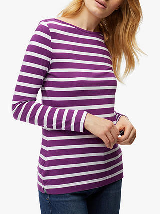 White Stuff Lucy Jersey T-Shirt, Purple Stripe