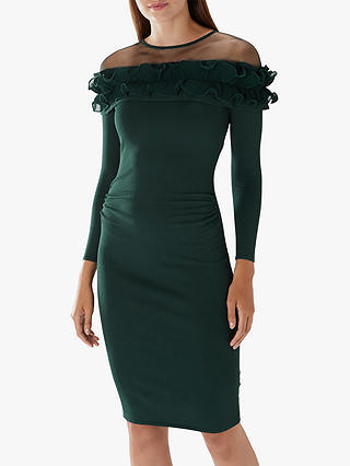 Coast Francesca Knit Dress, Dark Green