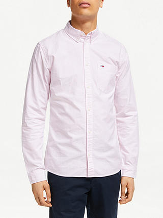 Tommy Jeans Essential Stripe Shirt, Oxford Pink