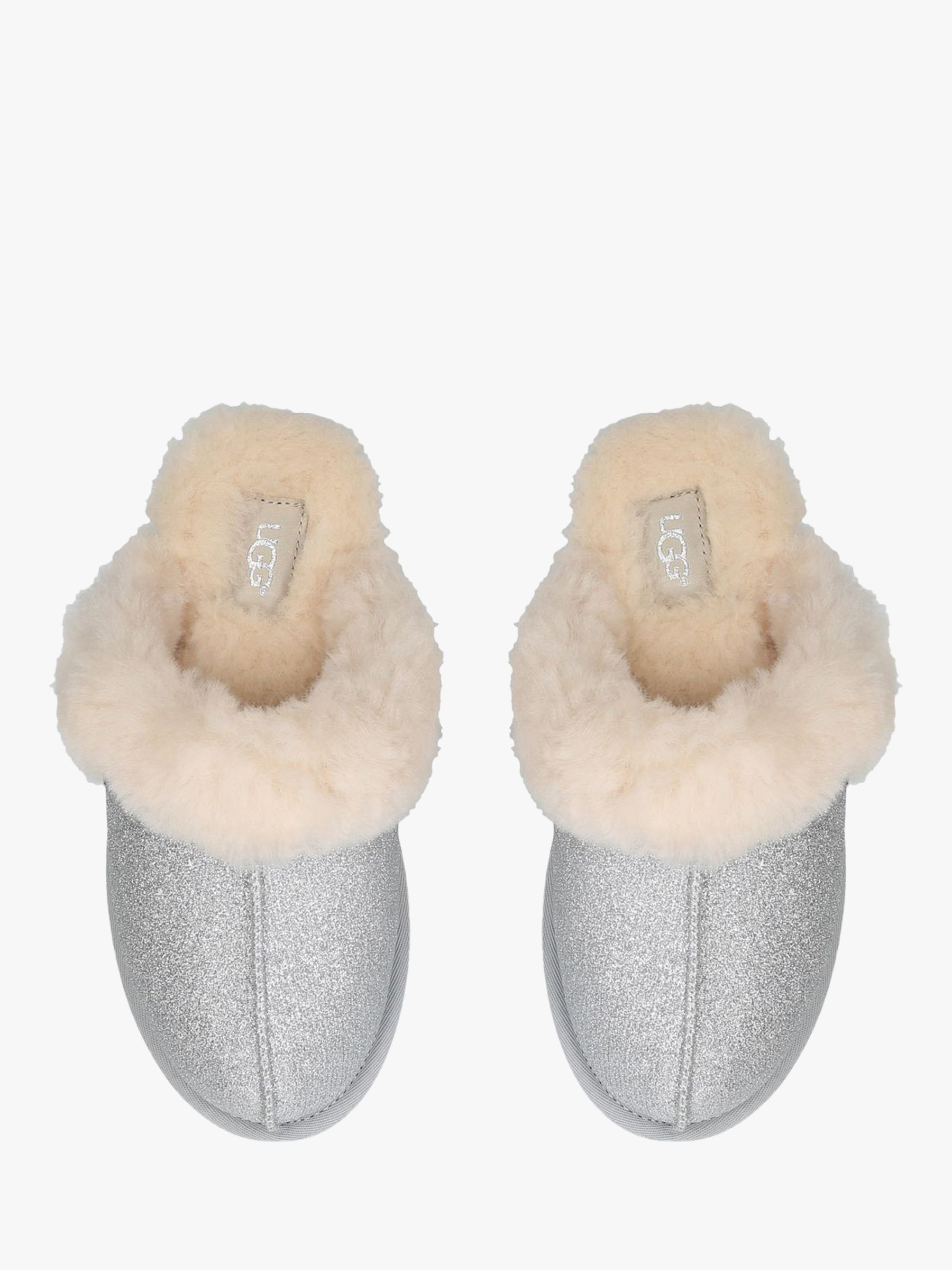 silver glitter ugg slippers