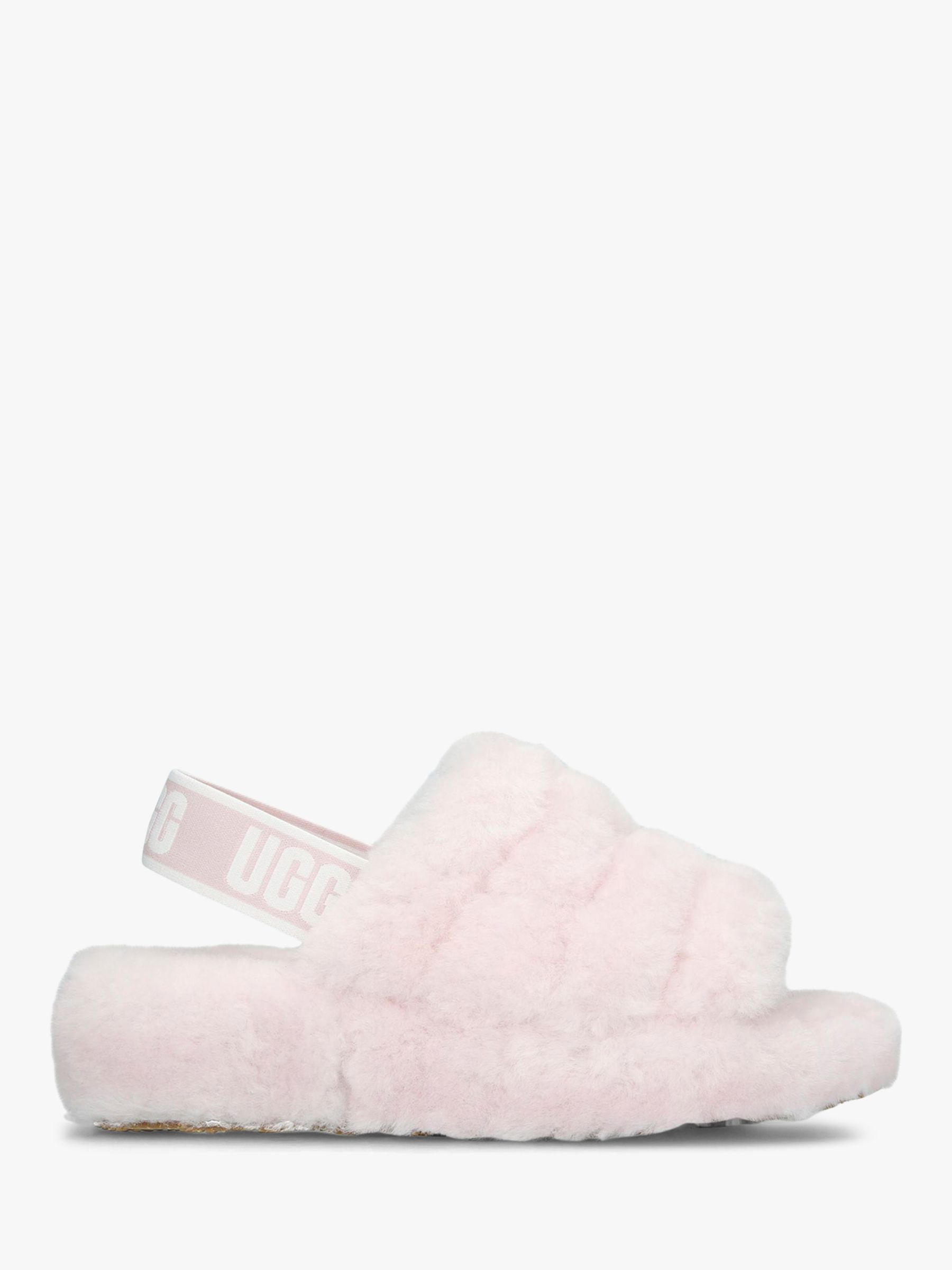 pink ugg fluffy slippers