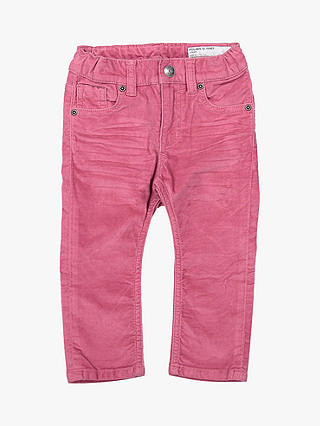 Polarn O. Pyret Baby Velvet Trousers, Pink
