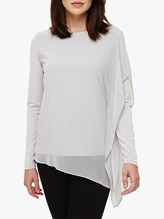 Phase Eight Camille Chiffon Top, Silver Grey