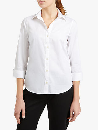 Jaeger Herringbone Shirt, White