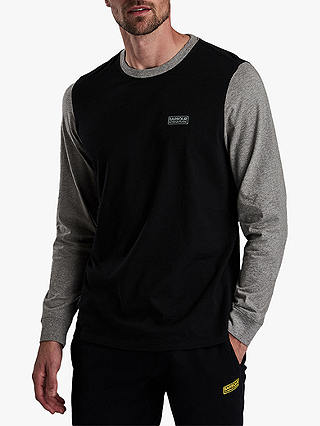 Barbour International Brake Long Sleeve T-Shirt, Black/Grey