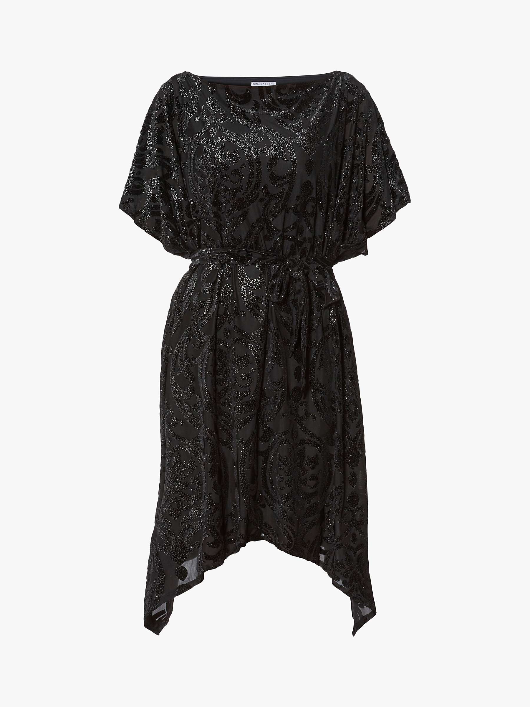 Buy Gina Bacconi Oleta Kaftan Dress, Black Online at johnlewis.com