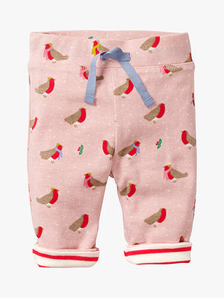 Mini Boden Baby Reversible Trousers, Provence Dusty Pink