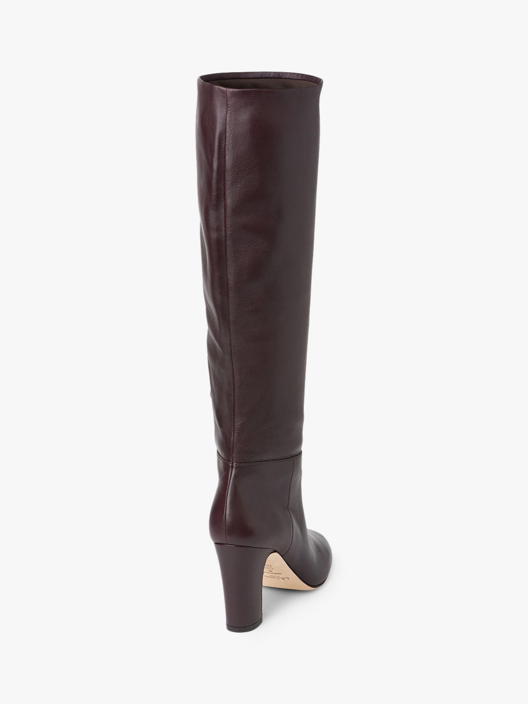 L.K.Bennett Kristen Knee High Boots, Bordeaux Leather