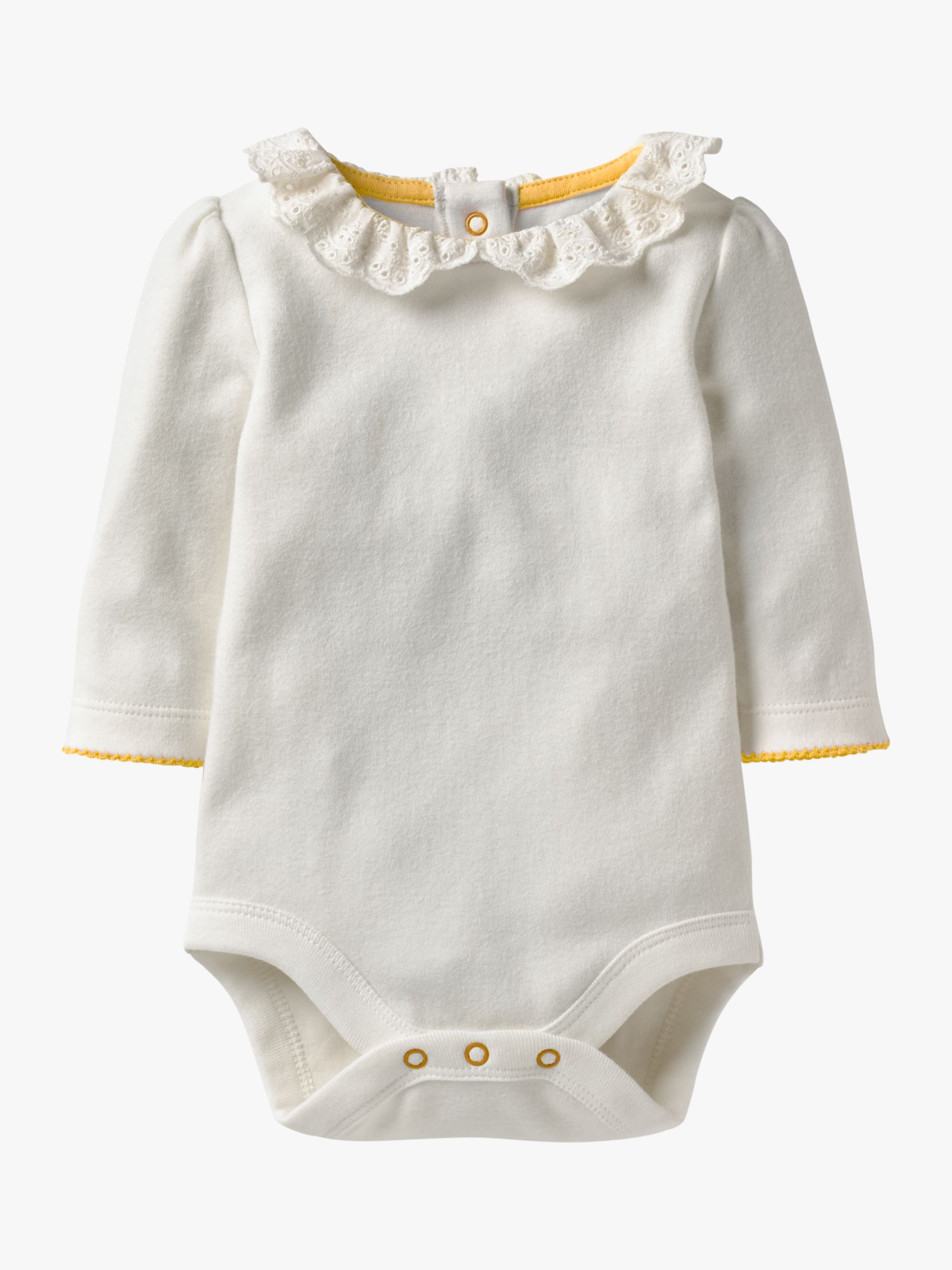 Mini Boden Baby Pretty Collar Bodysuit Ivory