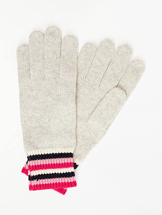 Boden Stripe Detail Wool Blend Gloves