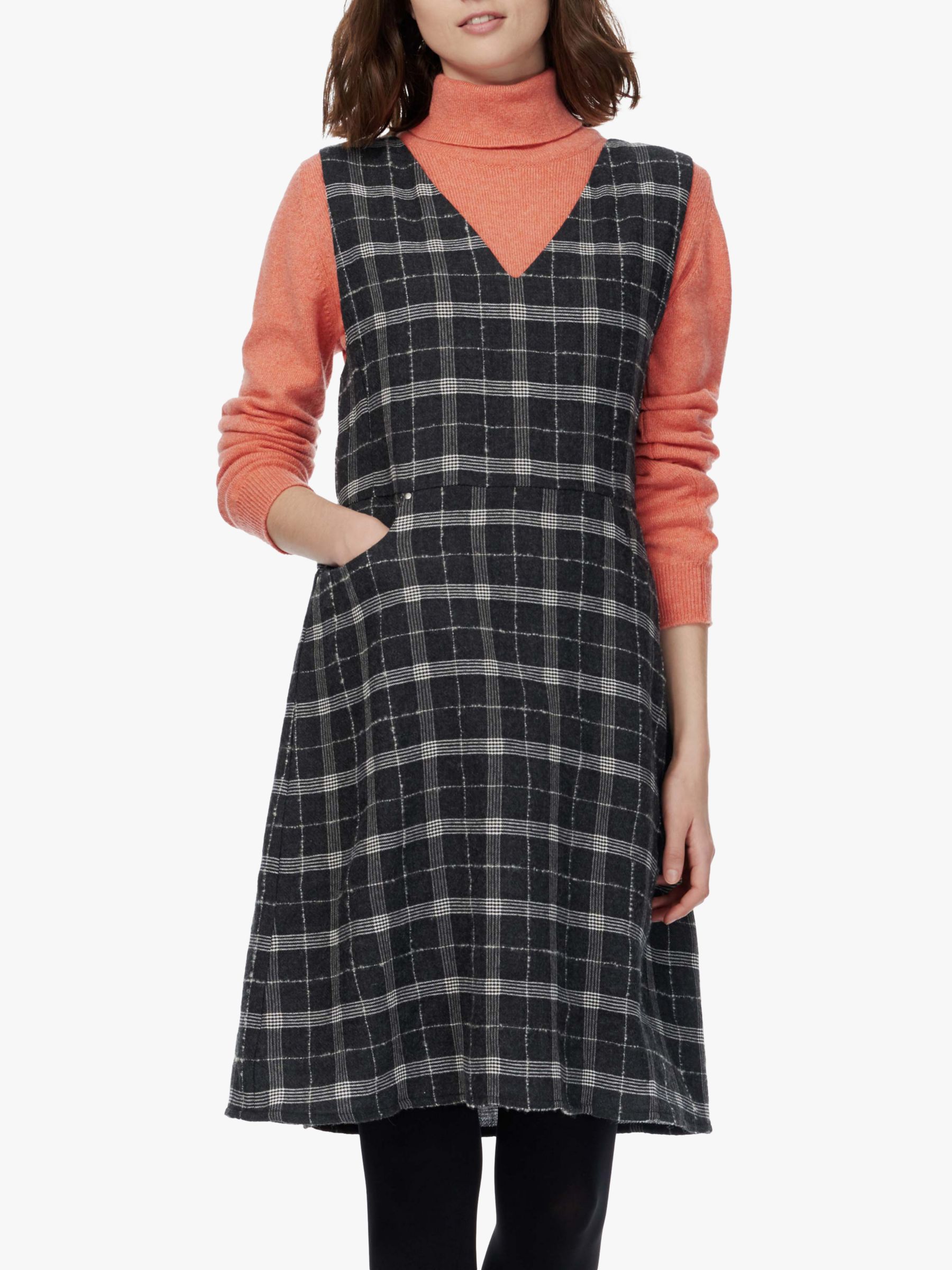 wool pinafore dress