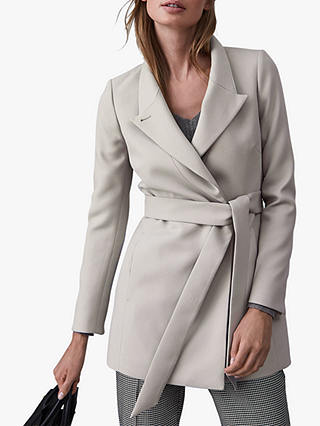 Reiss Clarence Satin Faced Belted Jacket